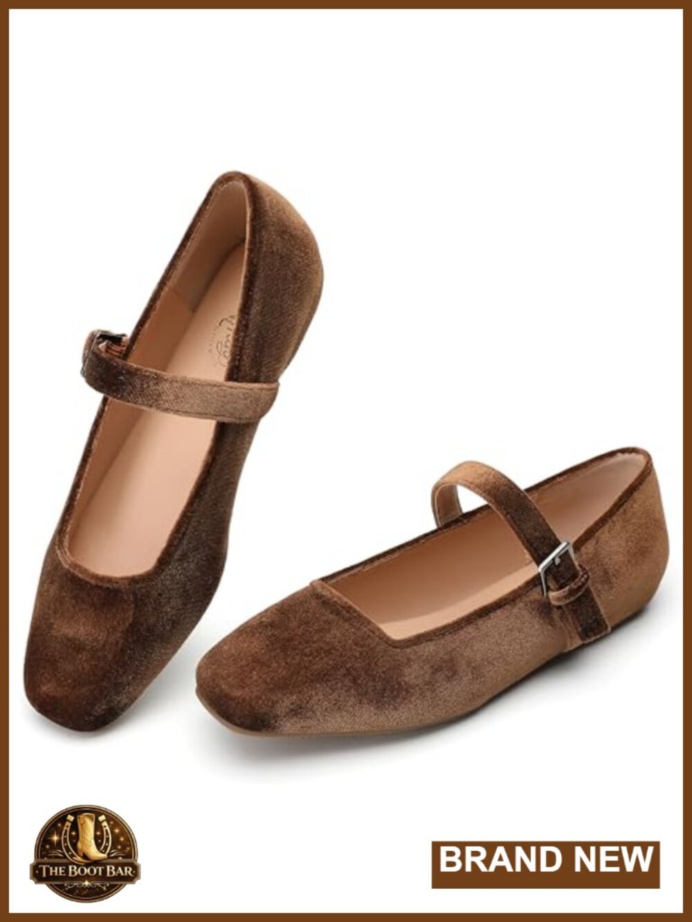 Woven Mary Jane Flats Squared Toe Adjustable Buckle Memory Foam Women